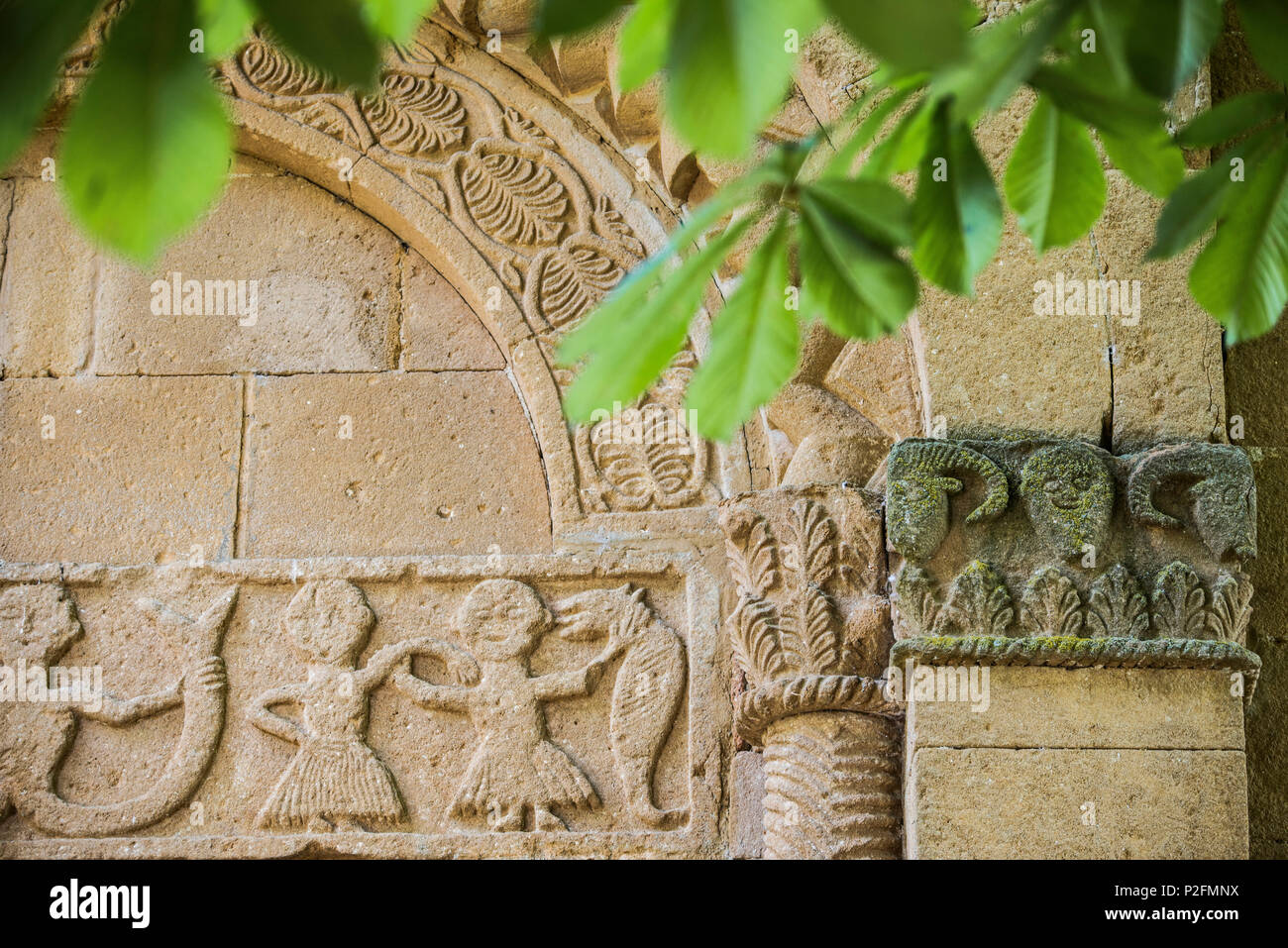 Pieve di Corsignano, romanesque church, Pienza, Val d`Orcia, province of Siena, Tuscany, Italy, UNESCO World Heritage Stock Photo